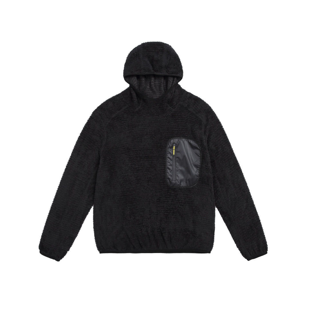Unisex kuscheliger Kapuzen-Fleecepullover mit Brust-Reißverschlusstasche und elastischem Saum Shop Nory