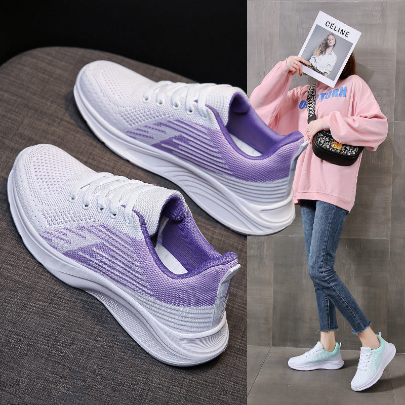 Damen Atmungsaktive Lauf-Sneaker mit rutschfester Sohle und stoßdämpfender Technologie