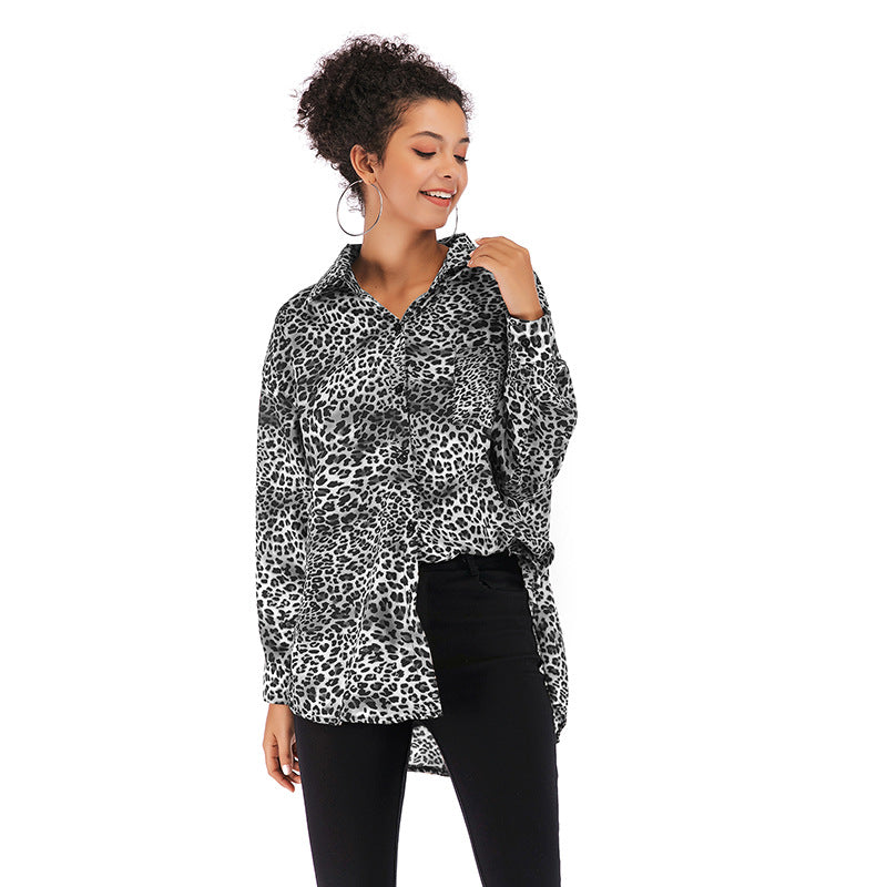Damen Bedruckte Hemdbluse mit grafischem Patchwork-Print & Knopfleiste Shop Nory