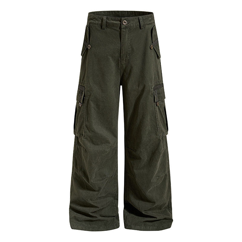 Damen Weite Cargo-Culottehose mit hoher Taille und Multi-Taschen Shop Nory