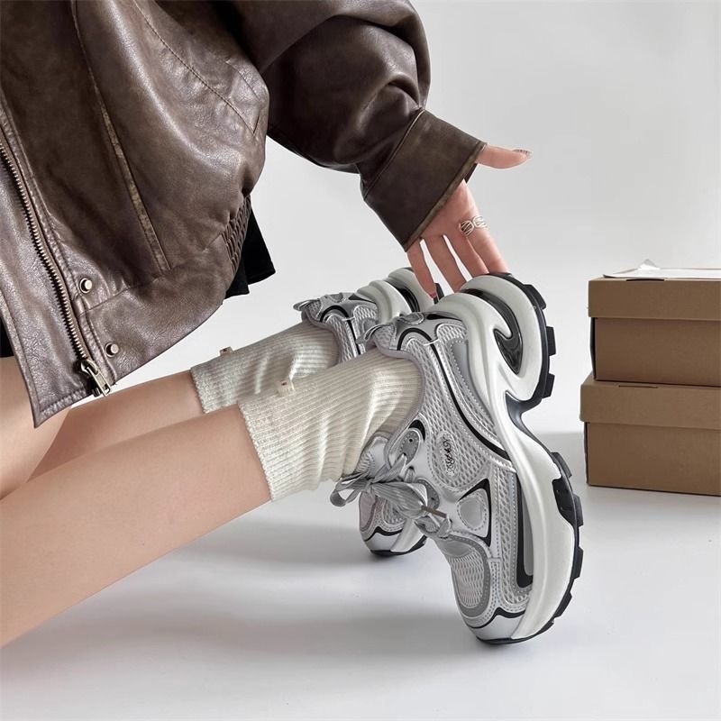 Damen Skulpturale Platform‑Sneaker mit Multi‑Layer Mesh‑ und PU‑Mix Shop Nory