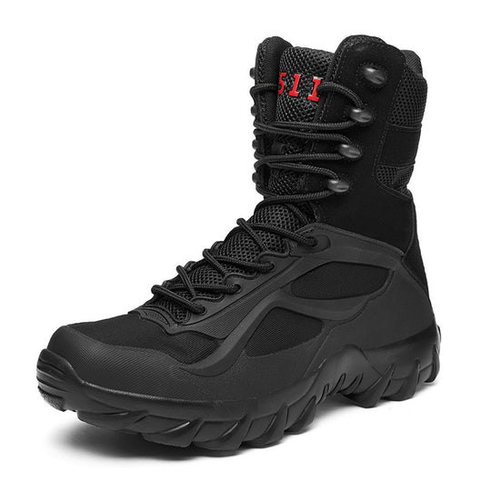Herren Taktischer High-Top Einsatzstiefel mit robuster Trail-Profilsohle Shopy Nory