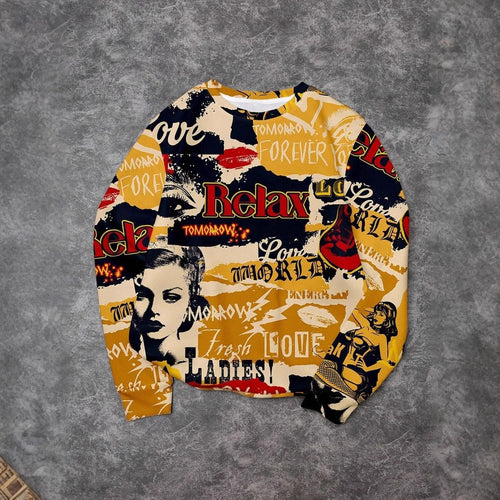 Damen Lässiger Sweatshirt mit kreativem Grafikdruck Shop Nory