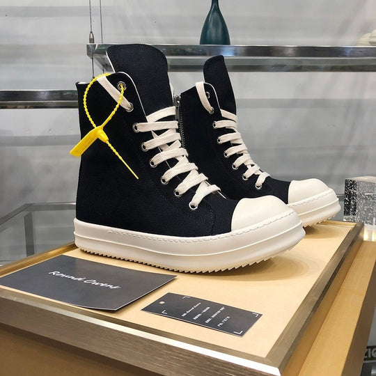 Herren High-Top Plateausneaker mit Reißverschluss und dicker Gummiplattform Shop Nory