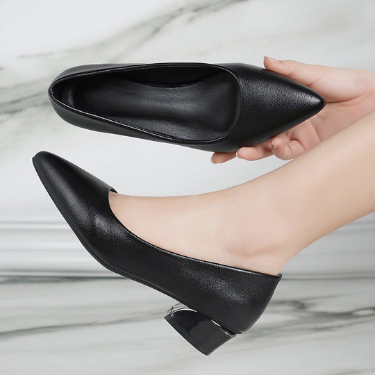 Damen elegante spitze Pumps mit komfortablem Blockabsatz Shopnory
