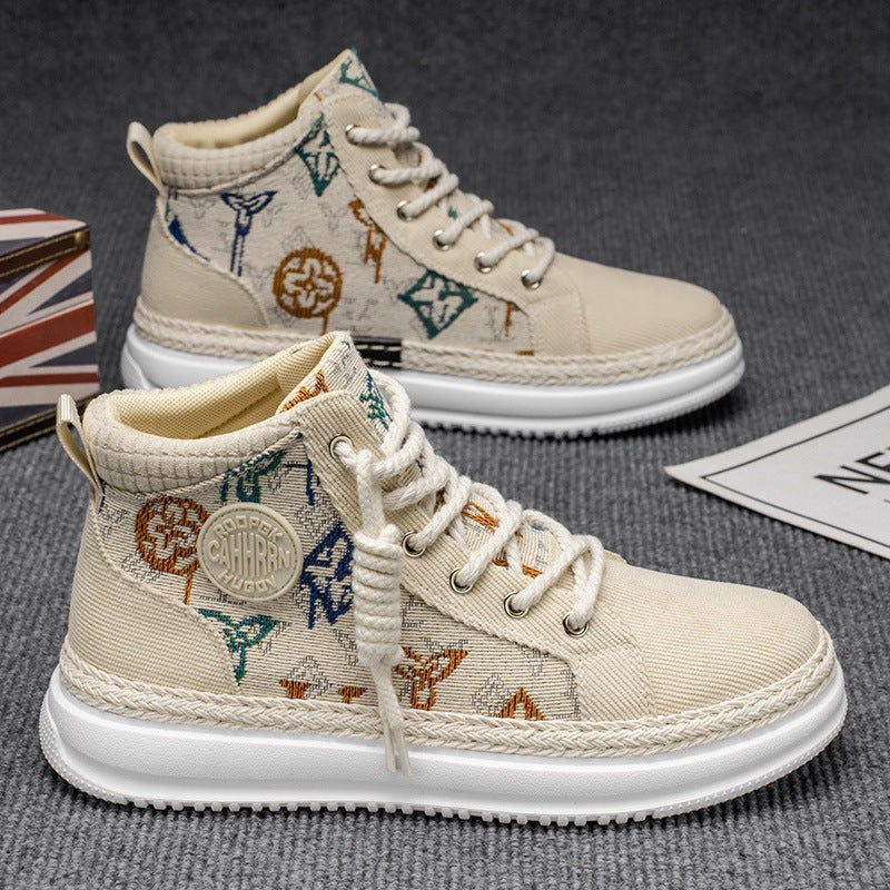 Damen Hohe Sneakers mit gesticktem Design und flexibler Sohle