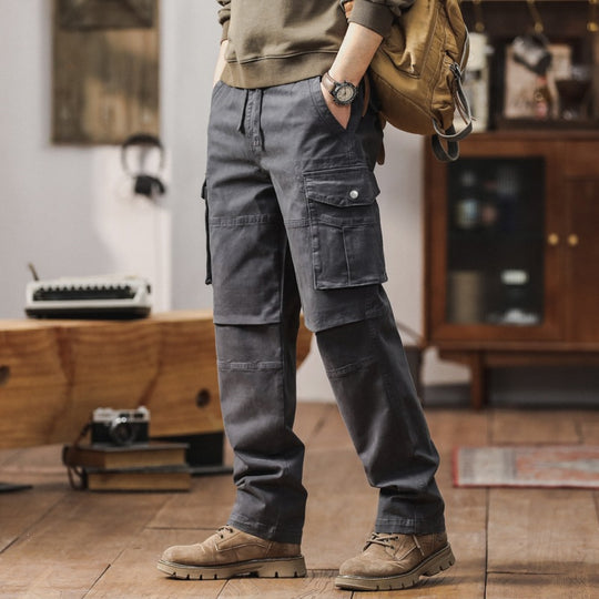 Herren Robuste Relaxed-Fit Cargohose mit verstärkten Knien und Mehrfach-Taschen Shop Nory