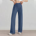 Damen Komfort-Faltenhose mit hohem Bund.