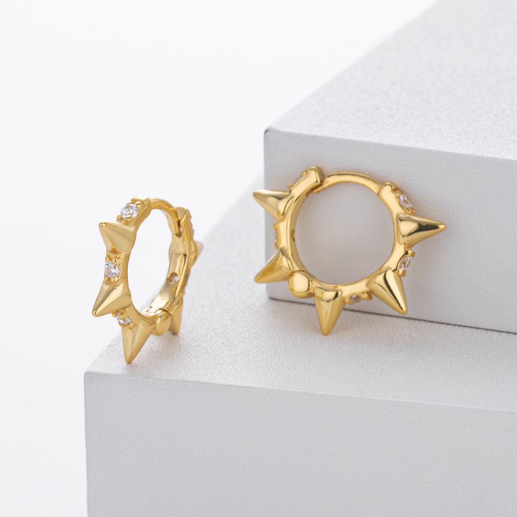 Damen Ohrhänger mit stilvollem Spike-Design aus 925 Sterling Silber Shop Nory