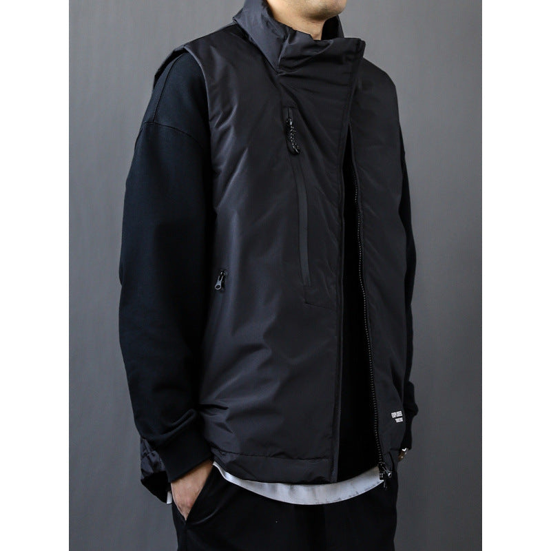 Herren Wattierte Outdoor-Steppweste mit hohem Stehkragen Shop Nory