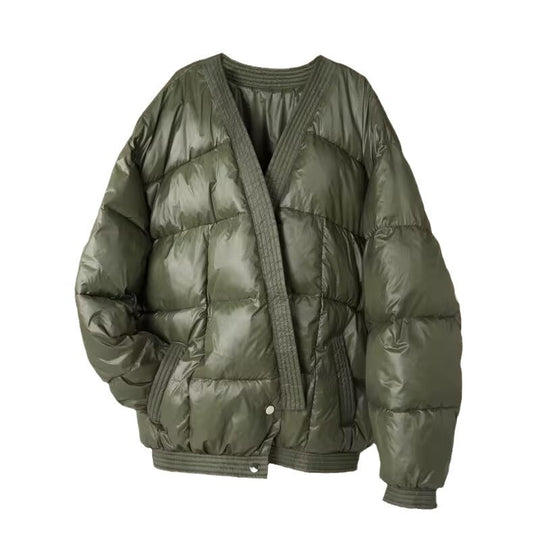 Damen Oversize Steppjacke mit Kimonoöffnung und gerippten Abschlüssen Shop Nory