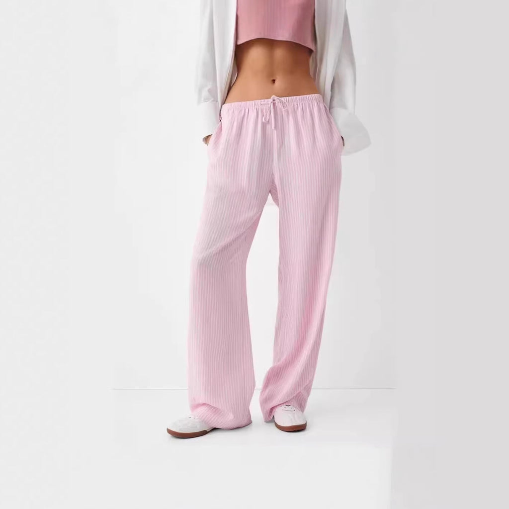 Damen lässige Freizeithose mit Gürtel