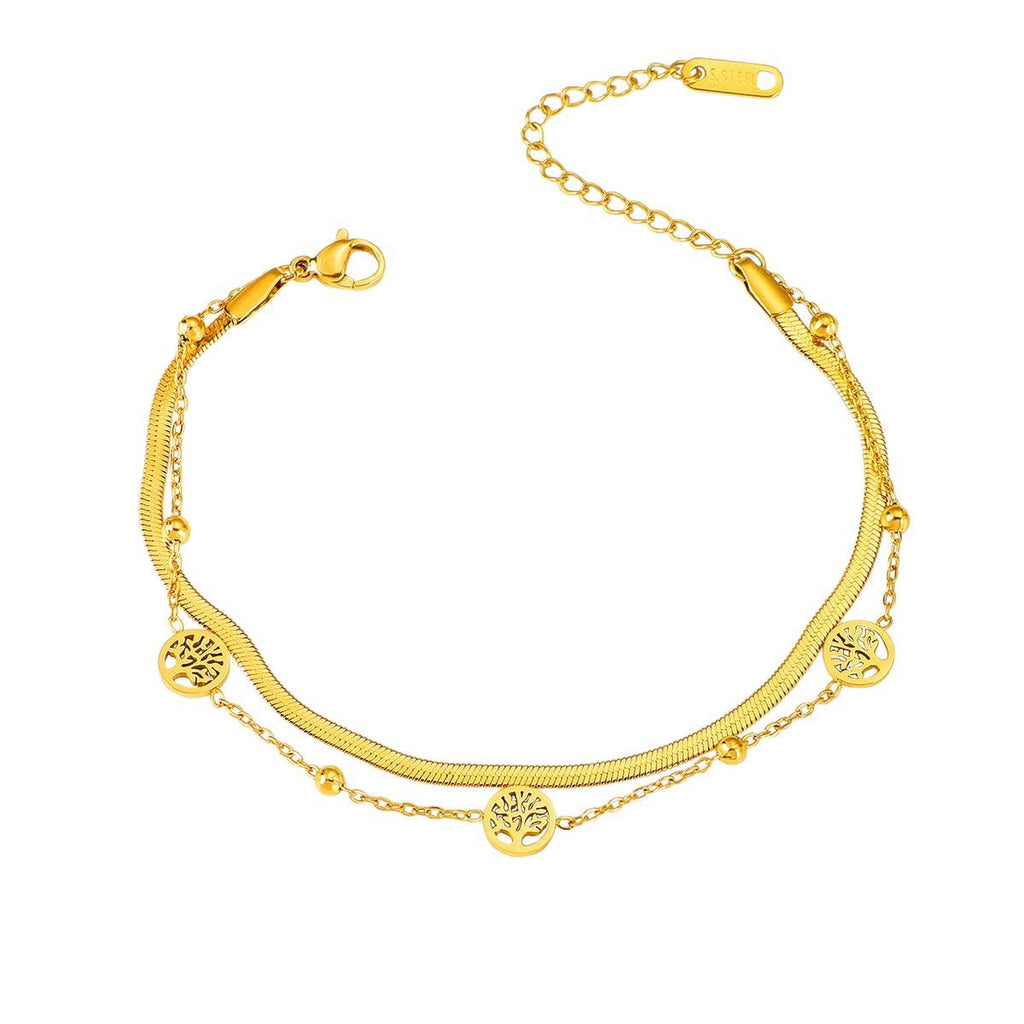 Damen Tree of Life Detaillierte Kettenarmband Shop Nory
