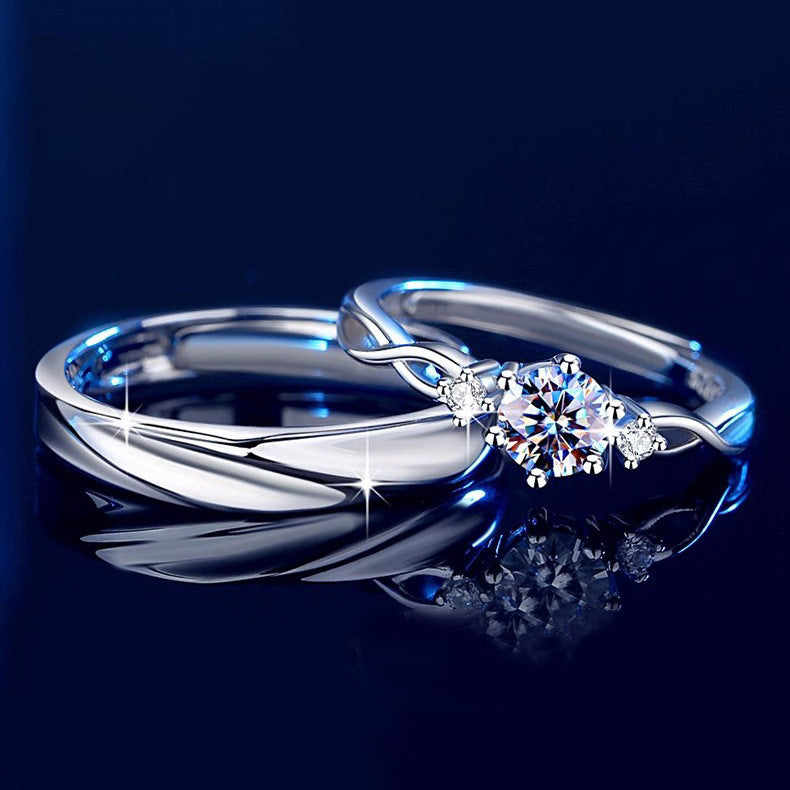 Damen schicker Ring mit eleganter, geschwungener Oberfläche Shop Nory