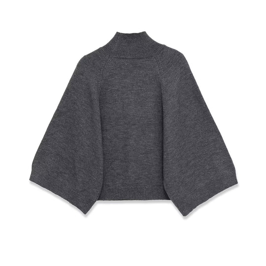 Damen Oversize Strickponcho mit Rollkragen und Raglanärmeln Shop Nory
