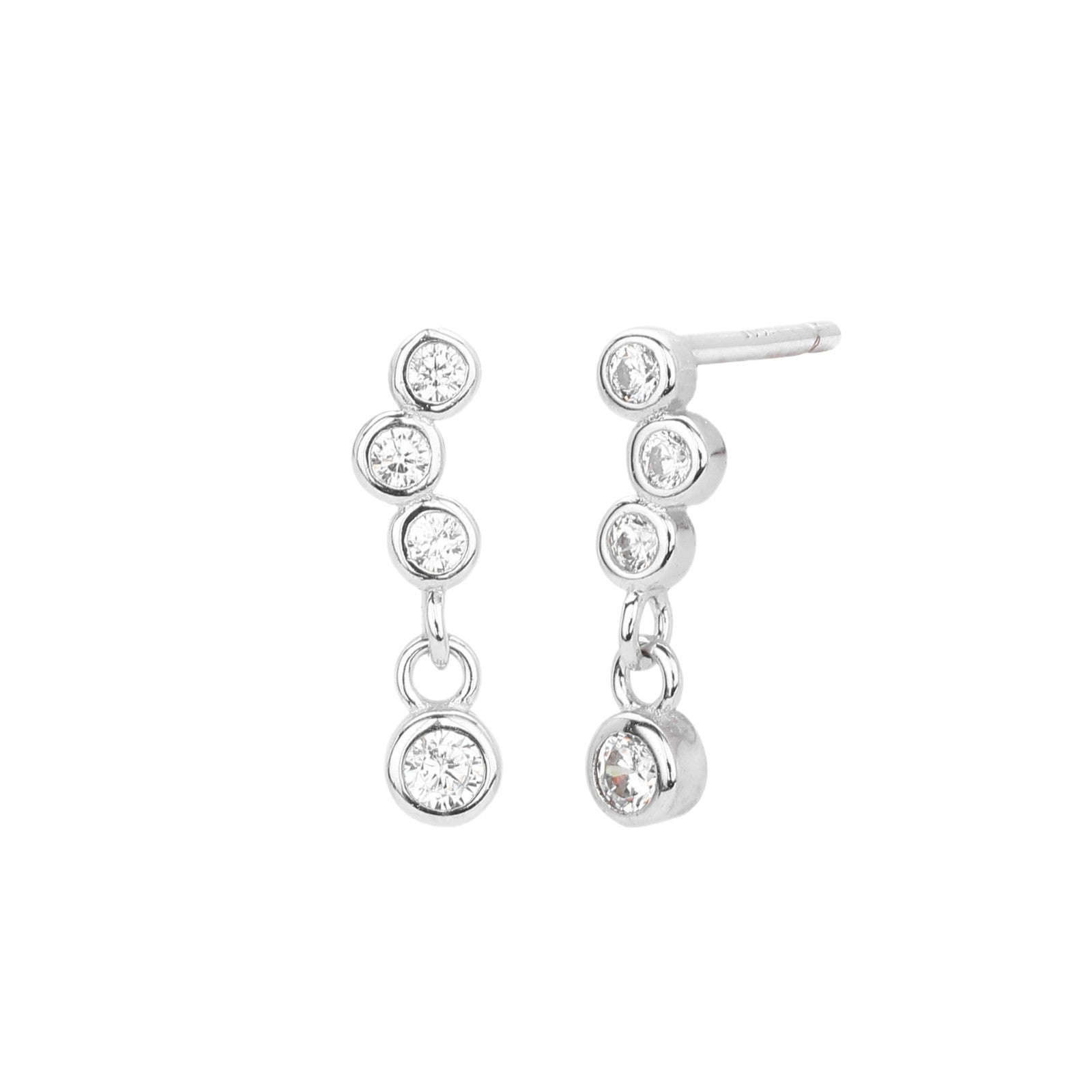 Damen Ohrhänger mit funkelnden Zirkonia in hochwertigem 925 Sterling Silber Shop Nory