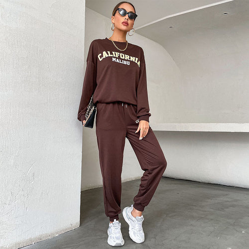 Damen Lässiges Sweatset im College‑Look mit Oversize‑Sweatshirt und Jogginghose Shop Nory