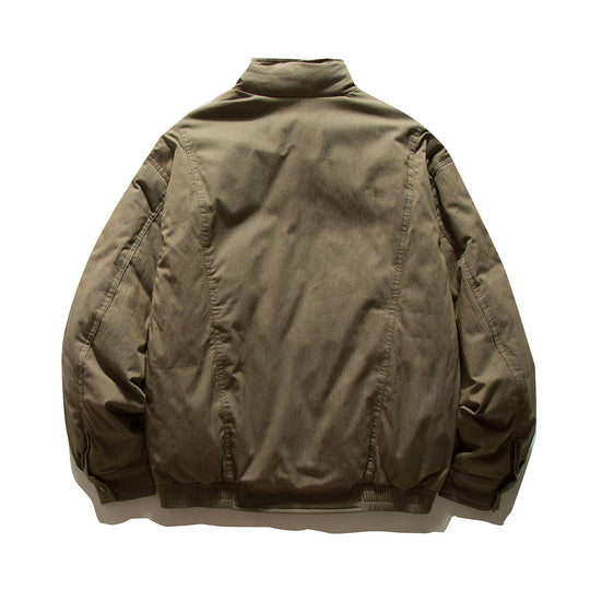 Herren Kurz geschnittene isolierte Blousonjacke im Field‑Look mit hohem Stehkragen und Pattentaschen Shop Nory