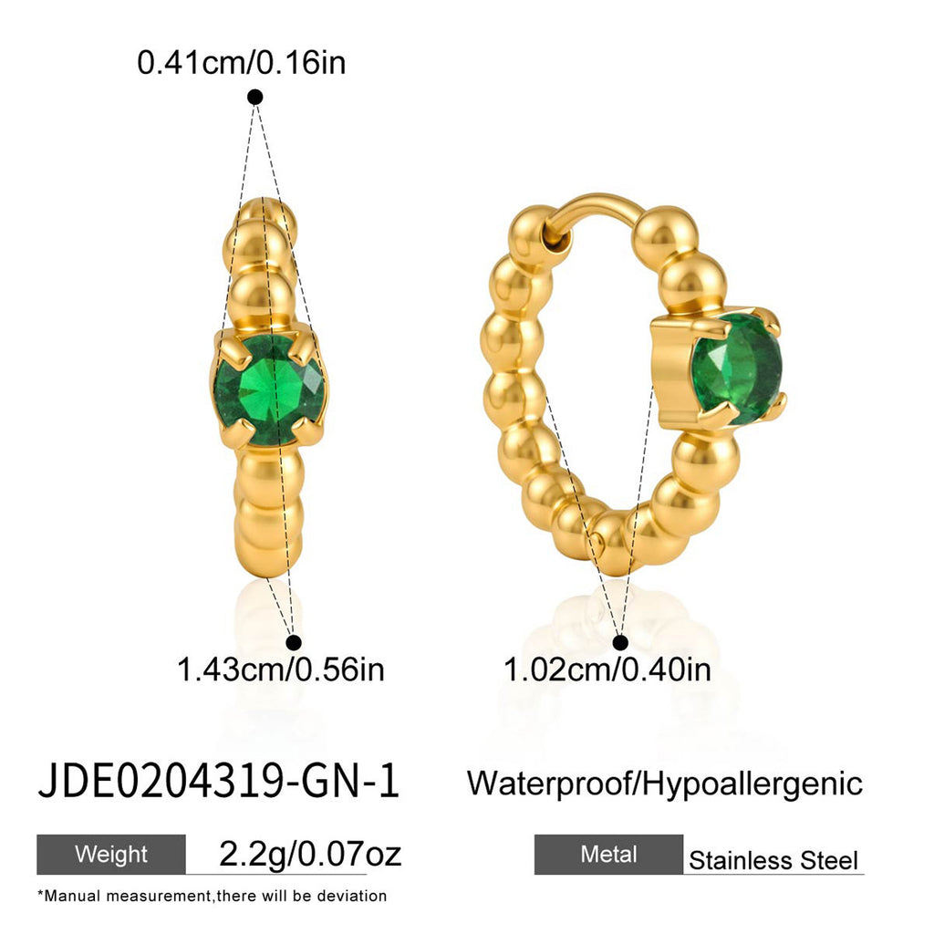 Damen Ohrhänger mit funkelndem Zirkonia und hypoallergenem Edelstahl Shop Nory