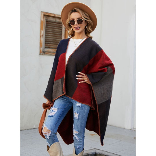 Damen Jacquard Poncho mit Paisley‑Muster Shop Nory