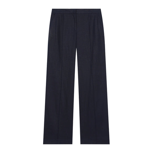 Damen Leichte Leinenhose mit weitem Bein und Bügelfalte Shop Nory