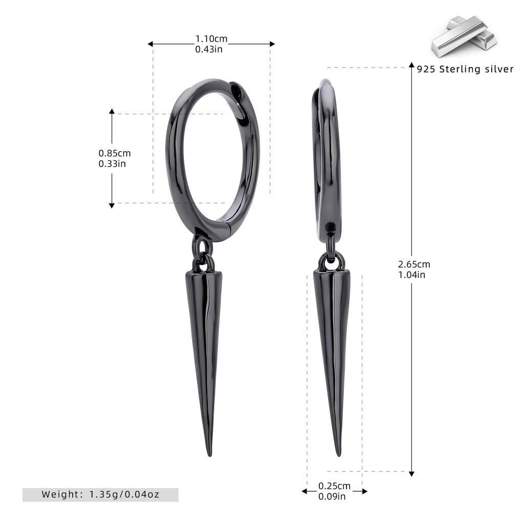 Damen Ohrringe mit elegantem und modernem Anhänger aus 925 Sterling Silber Shop Nory