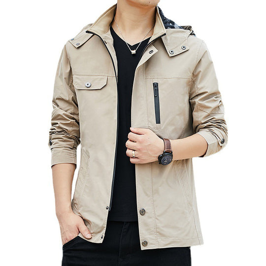 Herren Leichter Kapuzen-Fieldblouson im Casual-Utility-Stil Shop Nory