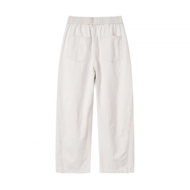 [Damen] Weite Culotte‑Hose mit hohem Elastikbund, Tunnelzug und Eingrifftaschen Shop Nory