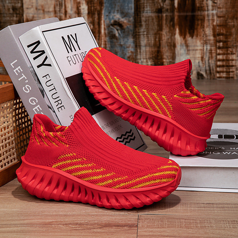 Damen Strick-Sneaker mit atmungsaktivem Obermaterial und rutschfester Sohle Shopnory