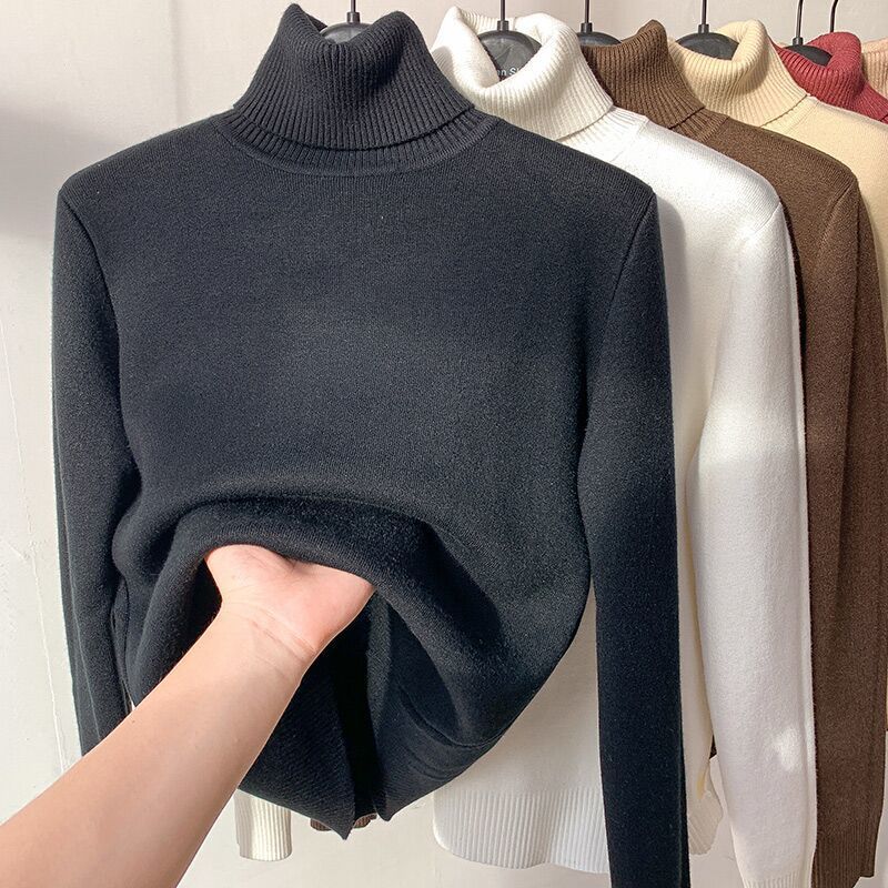 Damen Feinstrick-Rollkragenpullover mit wärmendem Innenfutter und schmaler Silhouette Shop Nory