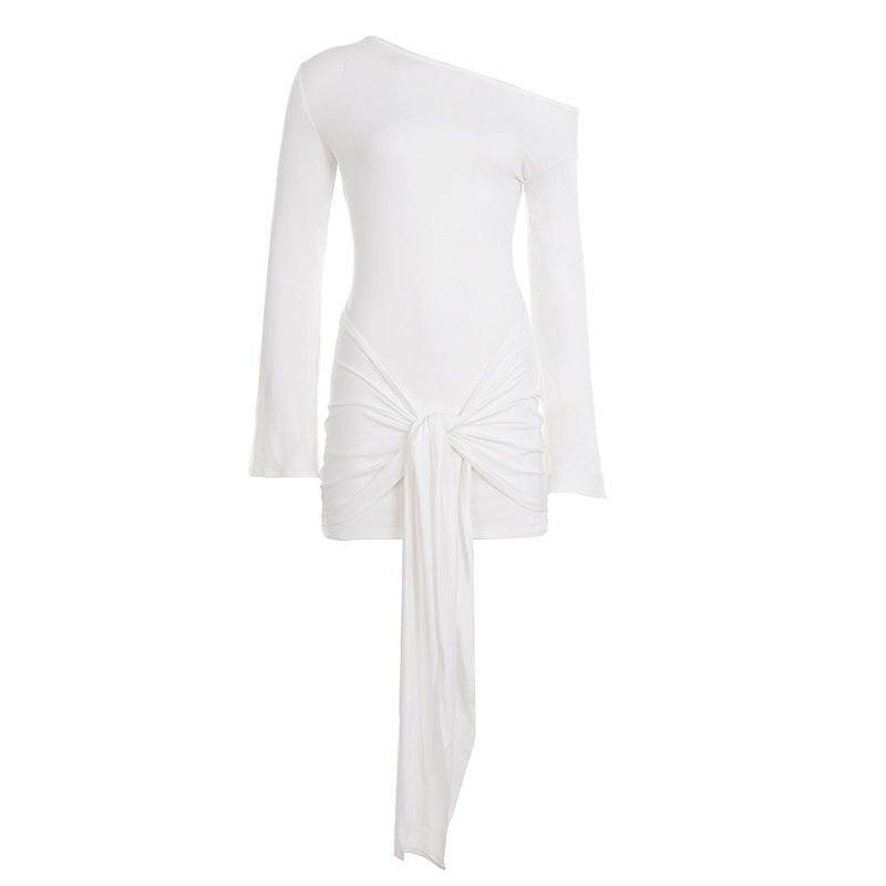 Damen nan tailliertes Wickelshirt mit weiten Trompetenärmeln und extra langem Bindeband Shop Nory