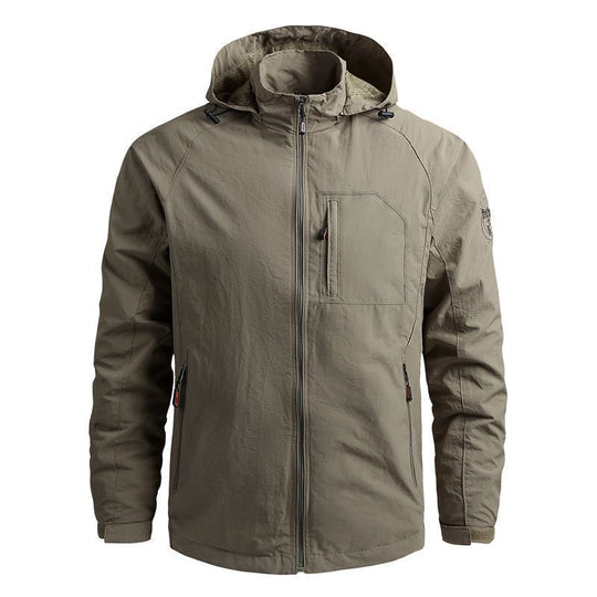 Herren Tactical-Urban Übergangsjacke mit Kapuze, Mesh-Innenfutter und verdeckten Reißverschlusstaschen Shop Nory