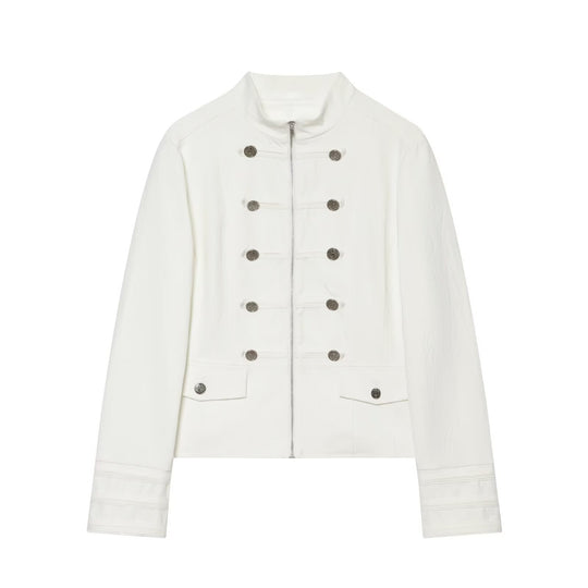 Damen Kurzjacke im Marschall-Stil mit Stehkragen, Zierknopfleiste und Pattentaschen Shop Nory