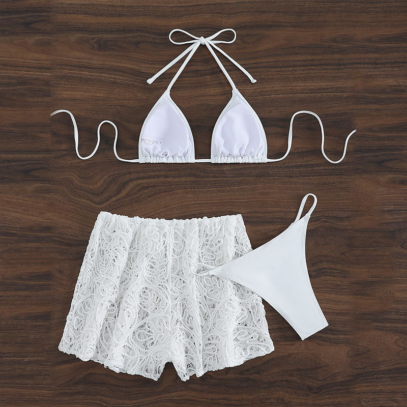 Damen Spitzeneinsatz Badeshorts