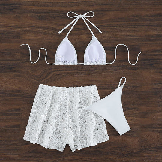 Damen Spitzeneinsatz Badeshorts