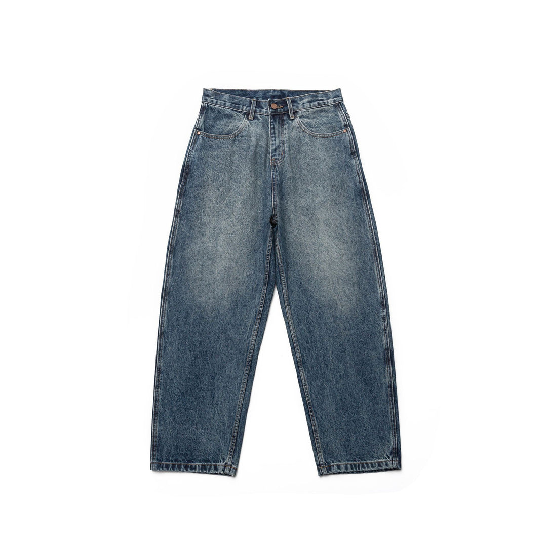 Damen Hochtaillierte Straight-Jeans im Retro-Workwear-Stil mit geradem Bein Shop Nory