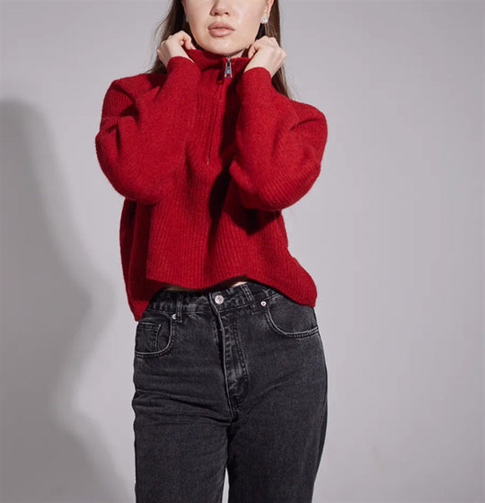 Damen Weite High-Waist-Jeans mit geradem Bein und sichtbaren Teilungsnähten Shop Nory