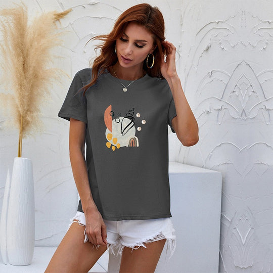 Damen Modernes T-Shirt mit Kunstmotiv Shop Nory