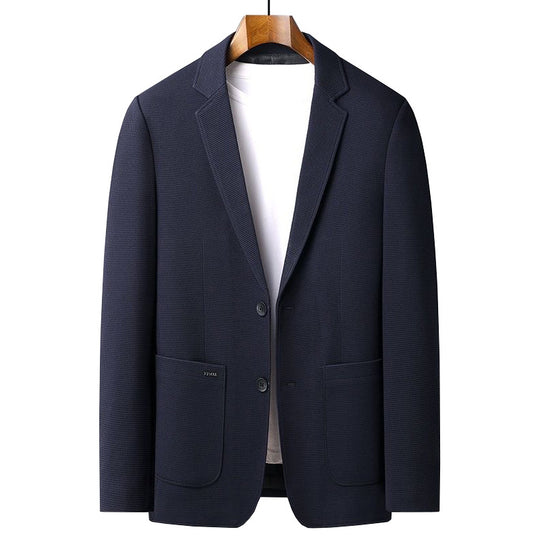 Herren Casual-Sakko mit unstrukturierter Silhouette, Waffelstruktur und aufgesetzten Taschen Shop Nory