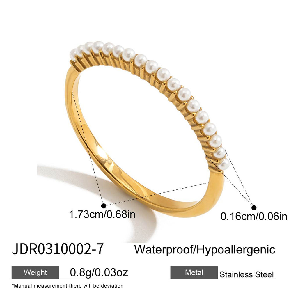 Damen Edelstahl Armband mit eleganten Perlenakzenten Shop Nory