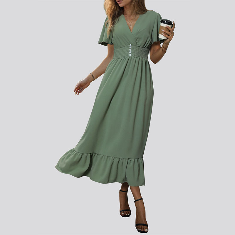 Damen Elegant fließendes Maxikleid Shop Nory