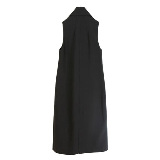Damen Ärmellose A-Linien Longweste im Oversized Tailoring mit Schalkragen Shop Nory