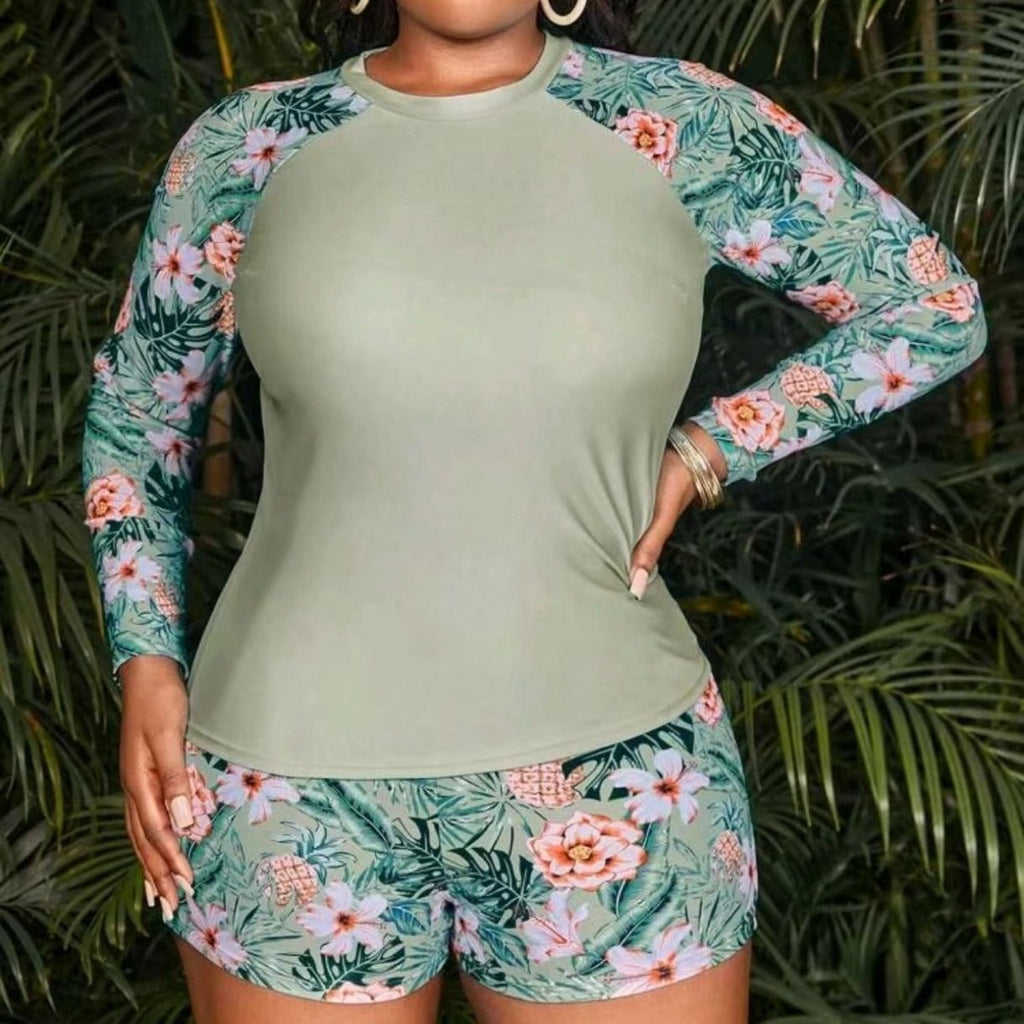 Damen UV-Schutz Badeoberteil und Shorts Set