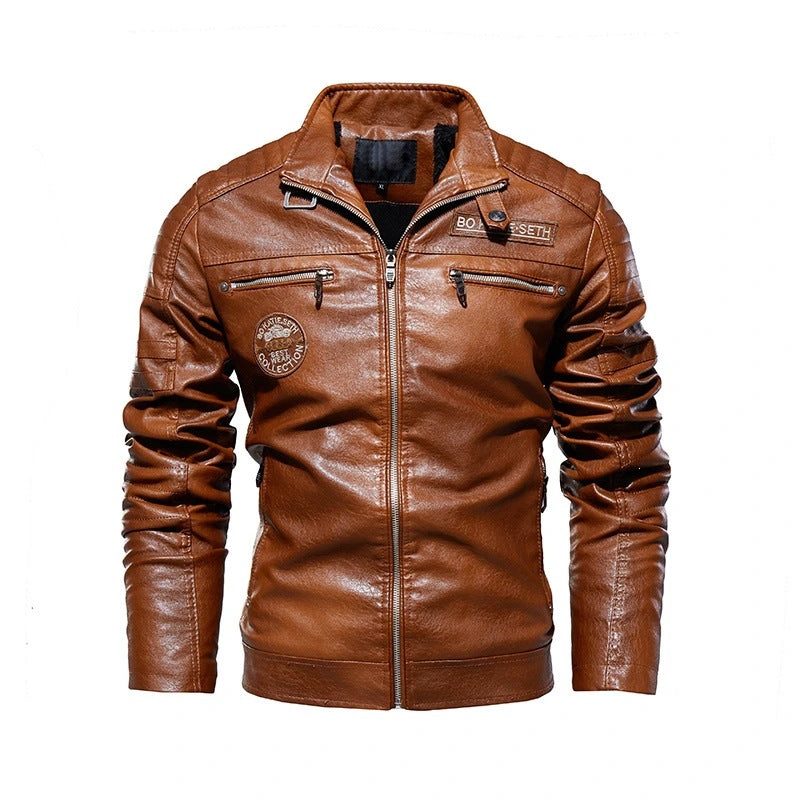 Herren Modische Bikerjacke aus Leder Shop Nory