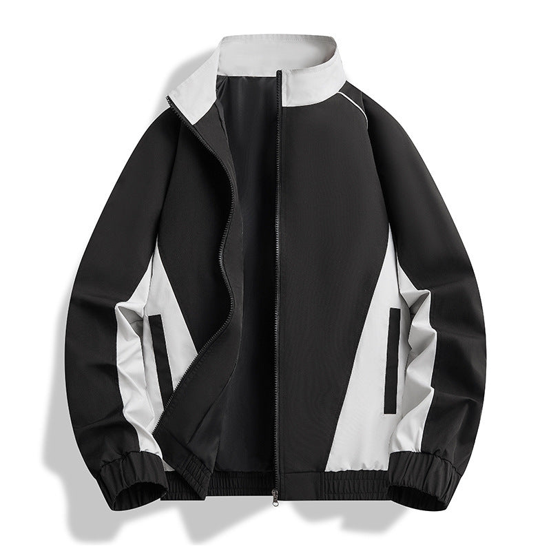 Herren Leichte Athletic-Softshell-Trainingsjacke mit Kontrastpaneelen, Stehkragen & elastischem Saum Shop Nory