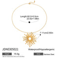 Damen Halskette mit stilvollem Sonnenanhänger aus hypoallergenem Edelstahl Shop Nory