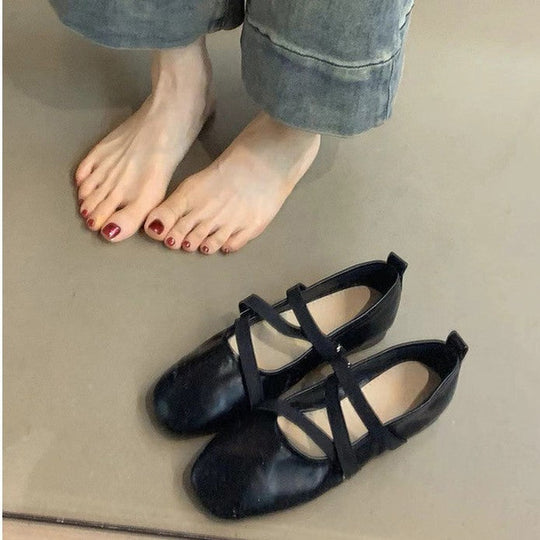 Damen Ballerinas mit modernem Riemchendesign und komfortabler Sohle