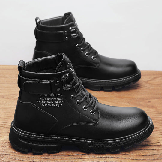 Herren robuste Schnürstiefel mit dämpfender Sohle