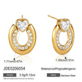 Damen Ohrhänger mit herzförmigem Kristallanhänger und eleganter Edelstahlverarbeitung Shop Nory