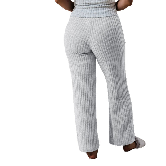 Damen Komfort-Strickhose mit weitem Bein und Kordelzug Shopy Nory